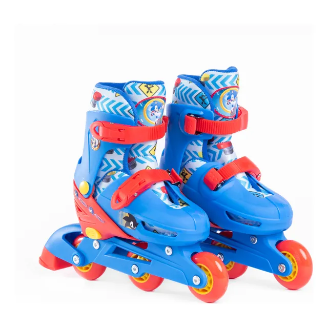 Patines Infantiles 2 En 1 Sonic Azul 3 Ruedas Talla 31-34