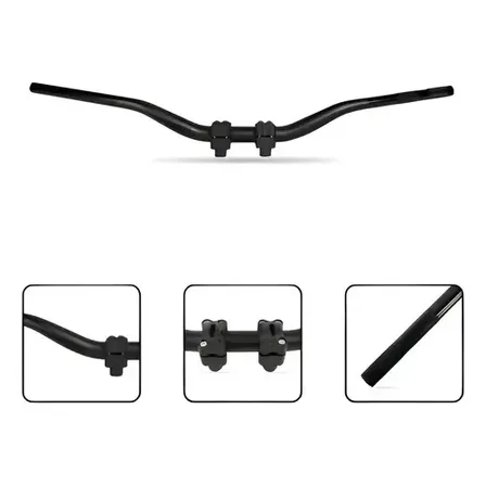 Guidão Preto Alto 31mm Crf Crf230 250f Bros160 Xre300 Lander Preto