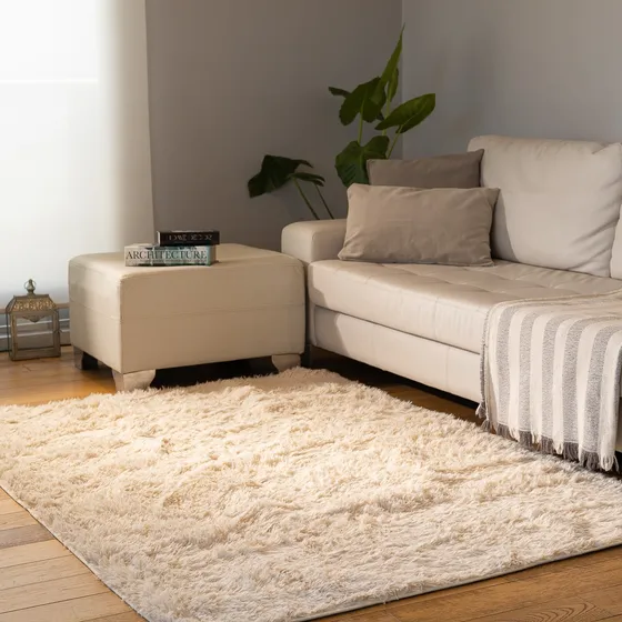 Alfombra 1x1,50 Mts Peluda Pelo Moderna, Dormitorio / Living