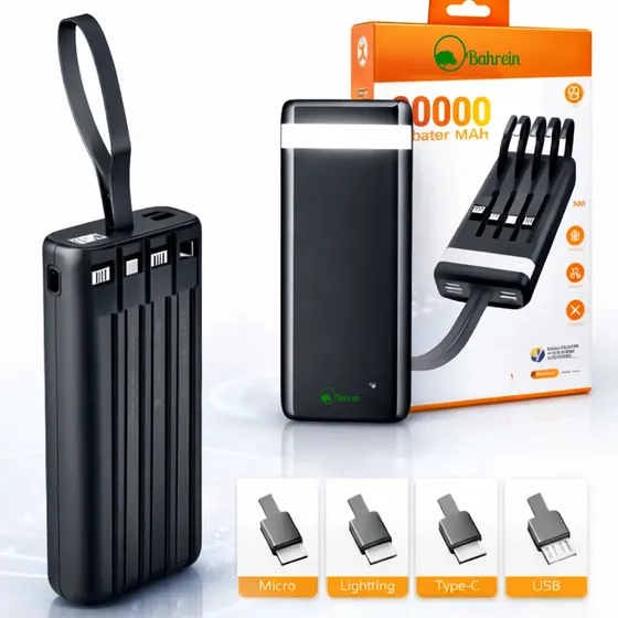 Carregador Portátil Power Bank 20.000mAh com Carregamento Turbo para Celular Bahrein
