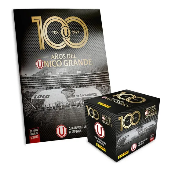 Pack Álbum Panini Tapa Blanda Centenario U + Paquetón