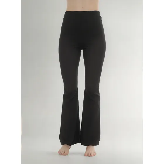 Pantalon Mujer Calza Oxford Palazzo Tiro Alto Cintura Frunce