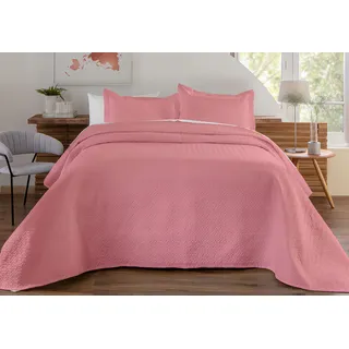 Decorella Colcha, Cobre Leito Com Porta Travesseiros Queen Rose Decorella Colcha, Cobre Leito Com Porta Travesseiros Queen Rose