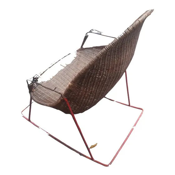 Silla Mecedora Tejida En Mimbre Para Restaurar