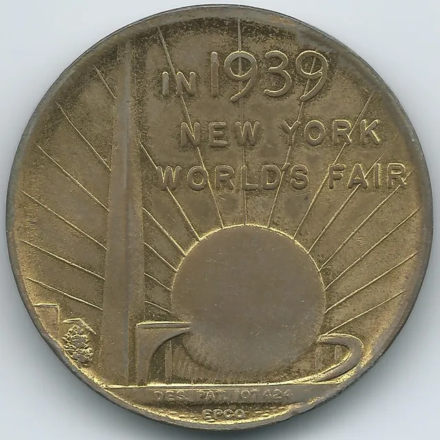  Medalla Feria Mundial De Nueva York 1939 Estatua Libertad