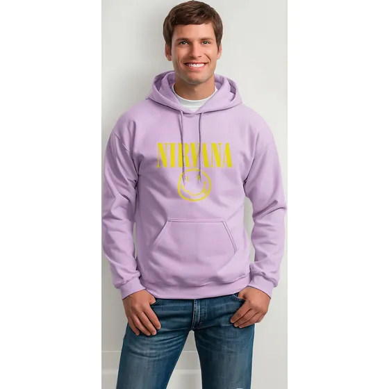 Buzo Hoodie Capota Nirvana Banda De Rock Kurt Cobain Niño