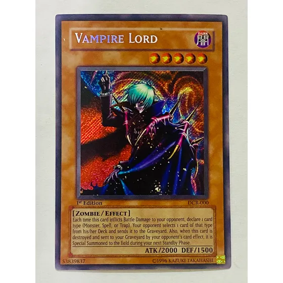 Vampire Lord Dcr-000. Secret Rare 1st. Yugioh!