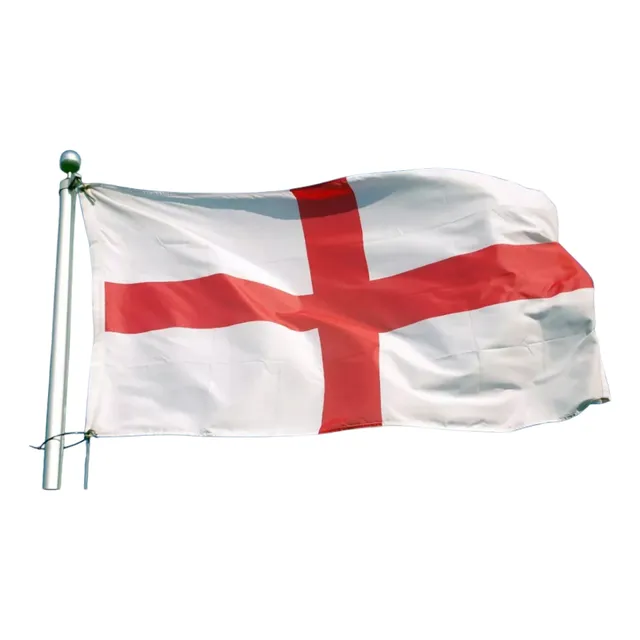 Bandera De Inglaterra Cruz De San Jorge  Cruz Roja Fondo Bla