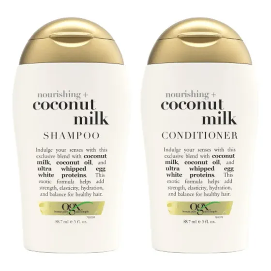 Shampoo E Condicionador Ogx Leite De Coco Nutritivo 90ml