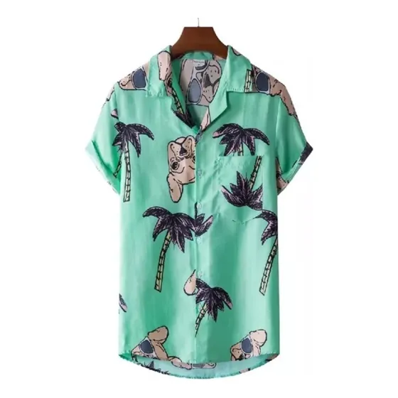 Camisa Para Hombre Hawaiana Estampada Colores