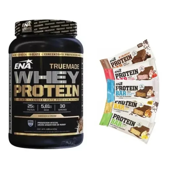 True Made Whey Protein Ena 2lb Truemade + 3 Protein Bar Ena