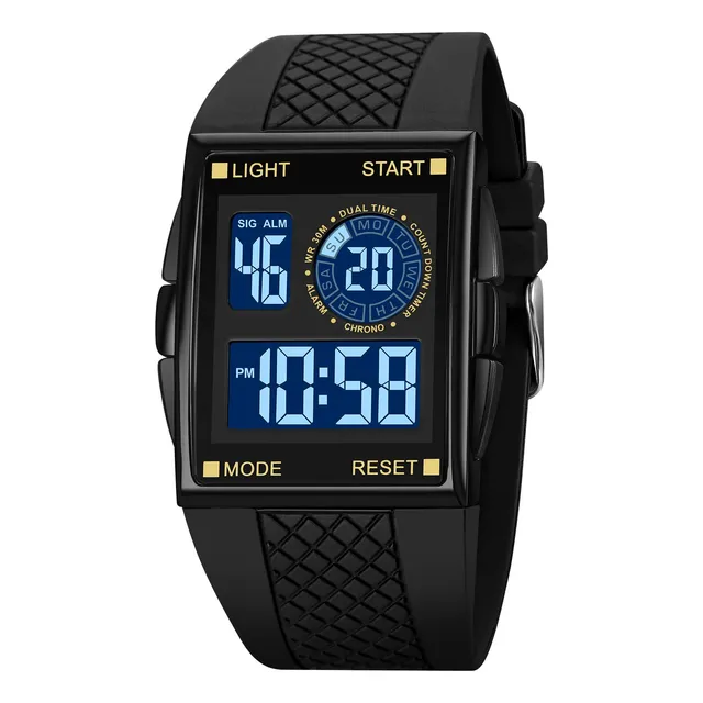 Pasoy Unisex Digital Pulsera Reloj Retrovisor Hombres Mx1y7