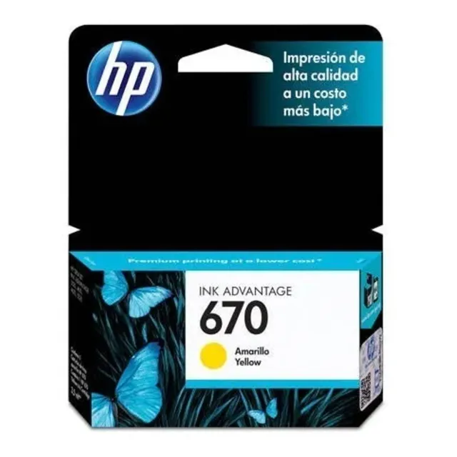 Cartucho Original Hp 670 Amarillo Para Deskjet Ink 4625 5525