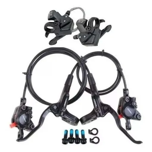 Freio Hidráulico Shimano Altus Mt200 Par+passador Rapid Fire
