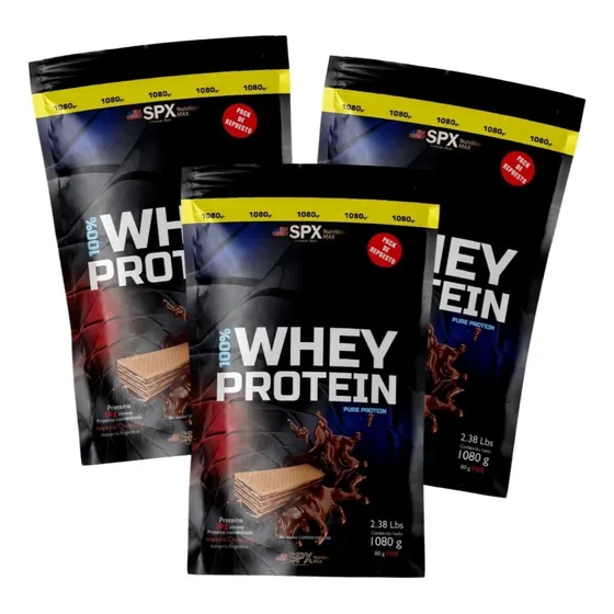  3 Whey Protein Pure 100% Proteína Doy Pack Spx  