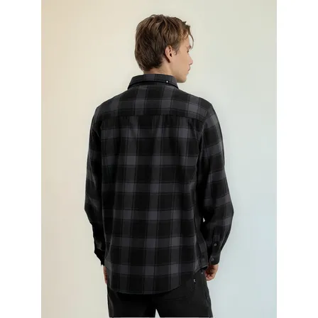 Camisa Manga Larga Flannel Check Grafito Froens