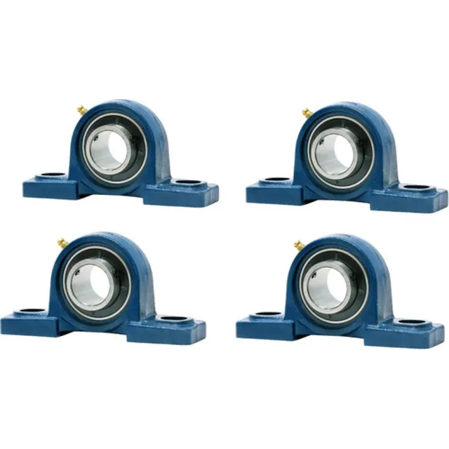 Ucp 209 Kit 4 Peças Mancal Pedestal Com Rolamento Eixo 45mm