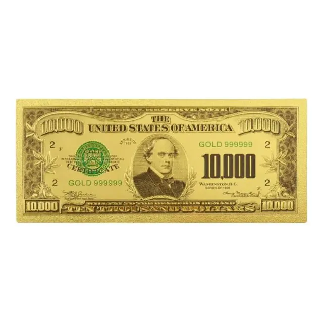 Billetes Falsos Coleccionables Chapados En Oro De 24 Quilate