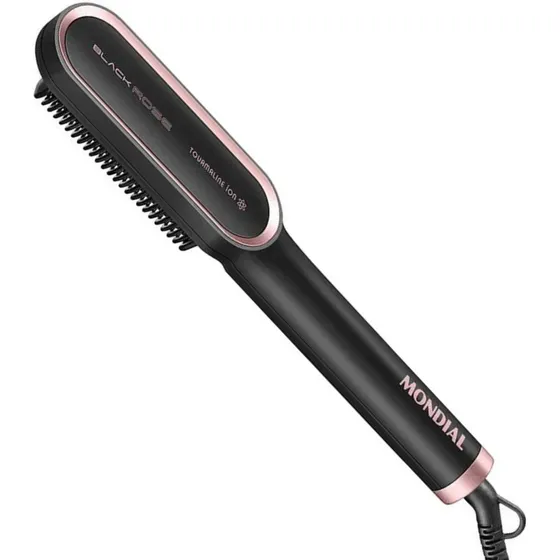 Escova Alisadora Mondial Tourmaline Ions Antifrizz Bivolt