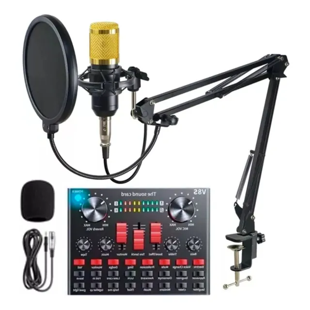 Microfono Condensador Profesional Con Consola De Sonido