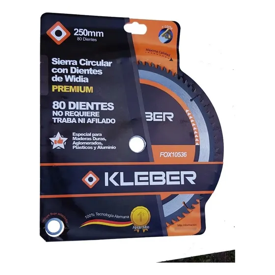 Disco Sierra Widia Corte Aluminio 80d. 10pul. 250 X 22/16mm