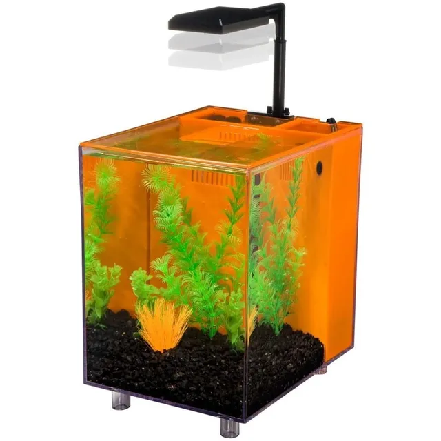 Acuario Agua Dulce Acrilico Penn Plax Prism 2 Gal Kit 