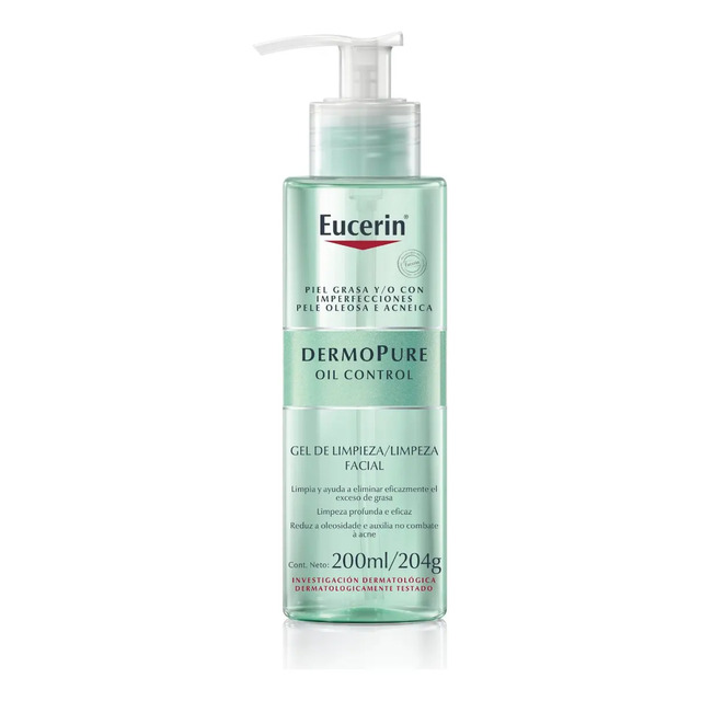 Dermo Pure Oil Control Gel De Limpeza Facial 200ml Eucerin Tipo De Pele Pele Oleosa E Acne...