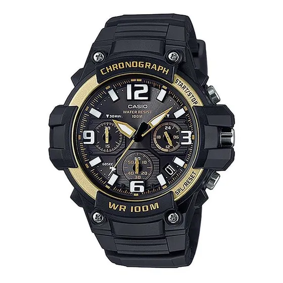 Reloj Casio Deportivo Original Mcw-100h-9a2v Color de la correa Negro Color del bisel Negro Color del fondo Negro