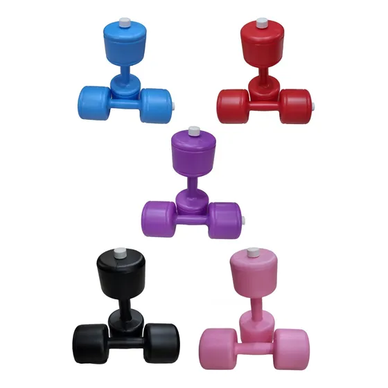 Par Mancuerna Recargable Pvc 2kg A 10kg Varios Colores