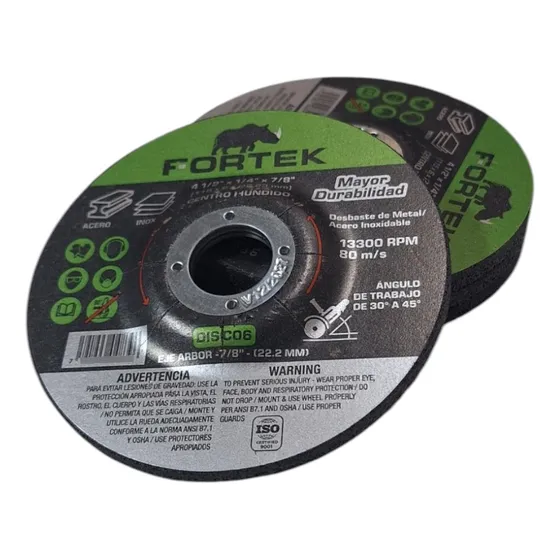 Discos De Desbaste Centro Hundido Fortek