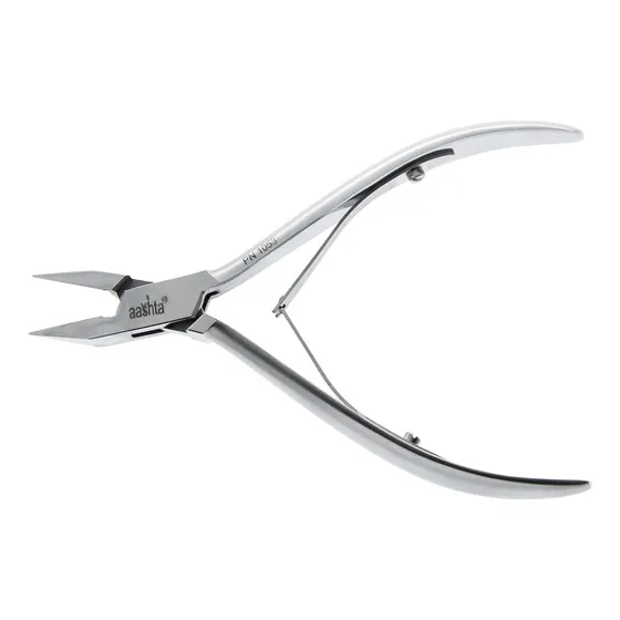 Alicate Podólogo Punta Fina Aashta Premium Pn-1053 Pedicure Color Plateado