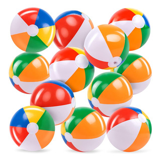 Pelotas De Playa Joyin Rainbow (pack De 12), 12'' Inflabl... Pelotas De Playa Joyin Rainbow (pack De 12), 12'' Inflabl...