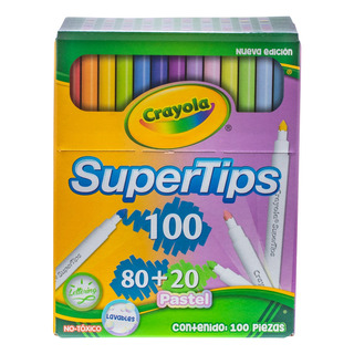Crayola 100 Marcadores Super Tips Edicion Especial Pastel Crayola 100 Marcadores Super Tips Edicion Especial Pastel