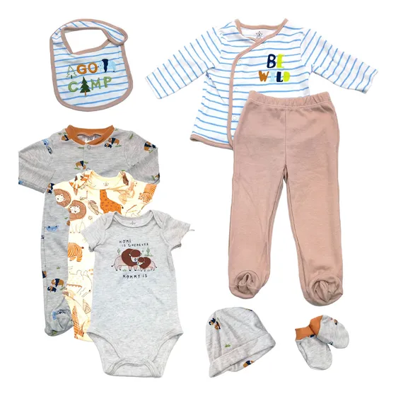 Setx8 Ropa De Bebé Algodón Conjunto Body Completo El Rey