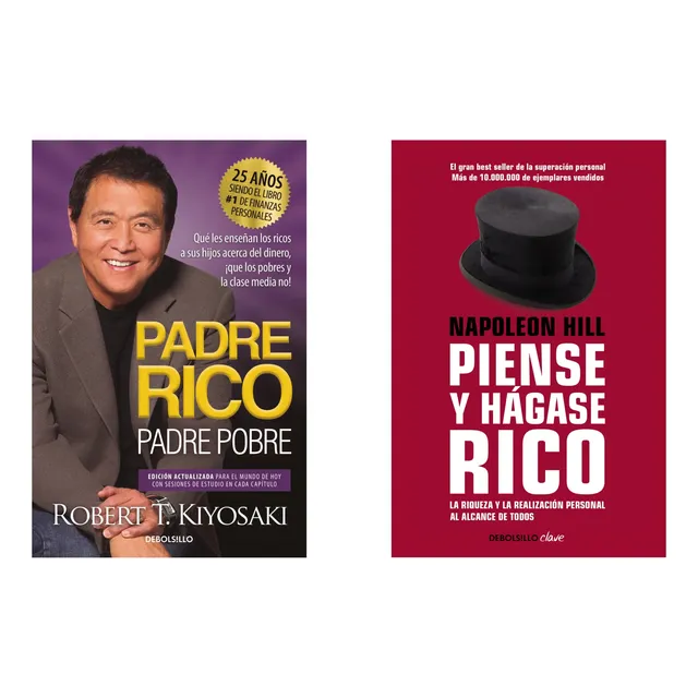 Padre Rico + Piense Hagase Rico - Debolsillo - 2 Libros