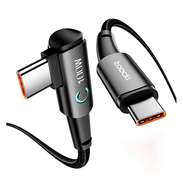 Cable Tipo C-c 100w Pd Carga Rapida 2 Metros 90°