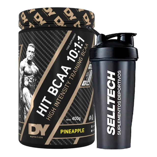 Aminoácidos Dorian Yates Hit Bcaa 400gr 10:1:1 Piña+shaker