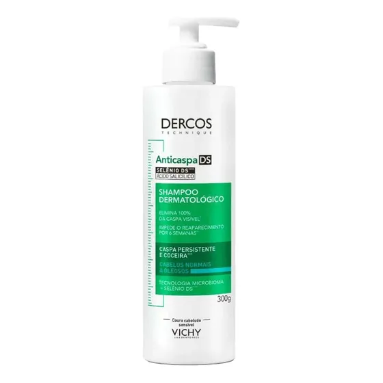 Shampoo Anticaspa De Cabelos Normais A Oleosos Dercos 300g Vichy