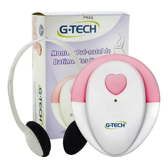 Monitor Doppler Fetal Angel Sounds Rosa Com Gel E Bateria