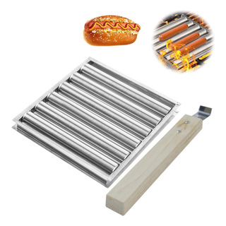Rodillo For Salchichas Bbq De Acero Inoxidable Soporte Rodillo For Salchichas Bbq De Acero Inoxidable Soporte