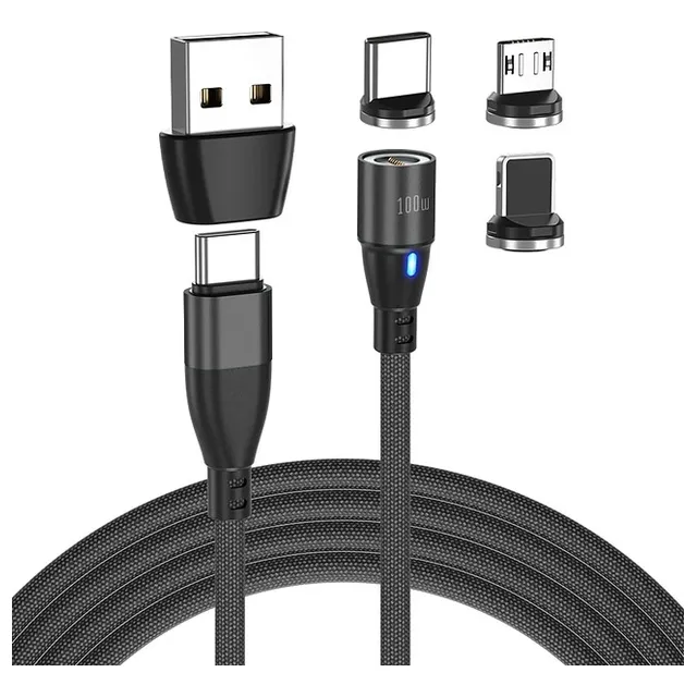 Cable Magnético 100w Greenport 6 En 1 / 1 Metro  360°