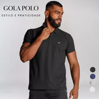 Camisa Gola Polo Masculina Pique Premium AlgodĂŁo ConfortĂĄvel Camisa Gola Polo Masculina Pique Premium AlgodĂŁo ConfortĂĄvel