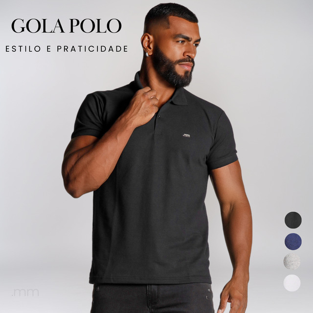 Camisa Gola Polo Masculina Pique Premium Algodão Confortável Camisa Gola Polo Masculina Pique Premium Algodão Confortável