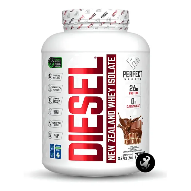 Diesel Whey Protein Isolate 5 Lb, Proteina 100% Aislada Sabor Milk Chocolate