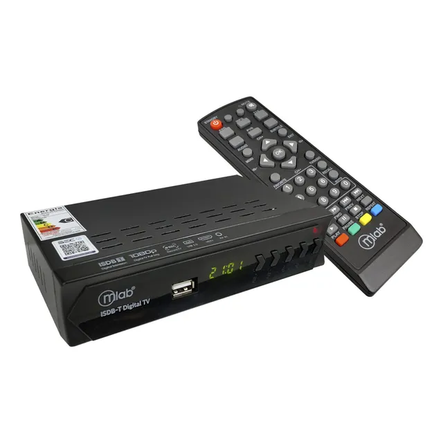Decodificador Señal Tv Digital Isdb-t Hd 1080p Mlab 09407 Color Negro