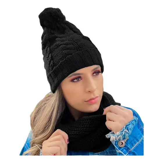 Conjunto De Frio Touca + Gola De Lã Kit Completo Ja Disponiv