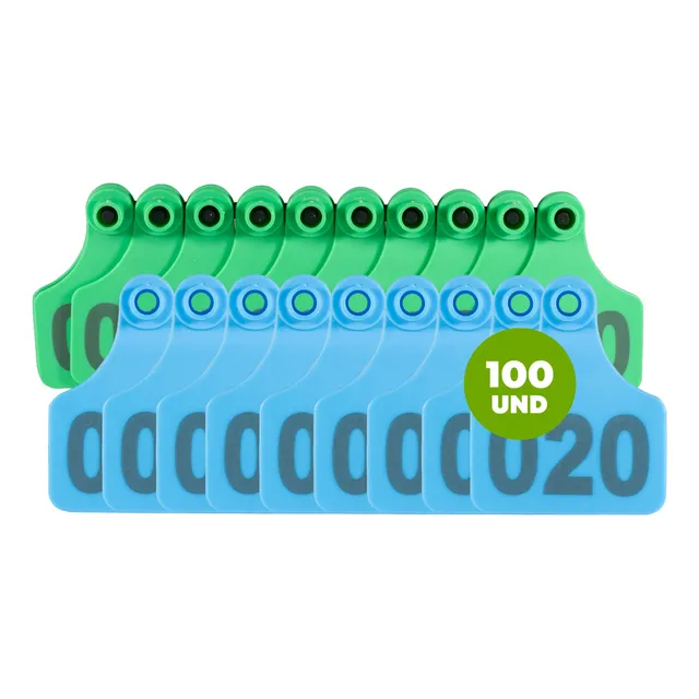 Arete Identificador De Ganado Numerados X 100 Unidades G