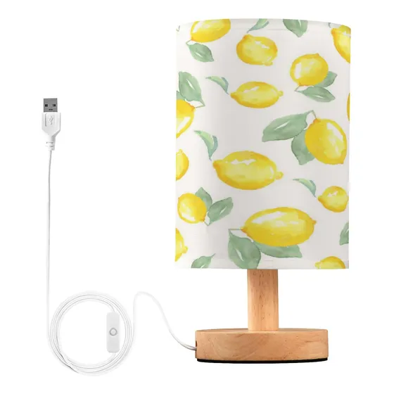 Lampara Mesa Noche Limon Mesita Dormitorio Lectura Led Ojo