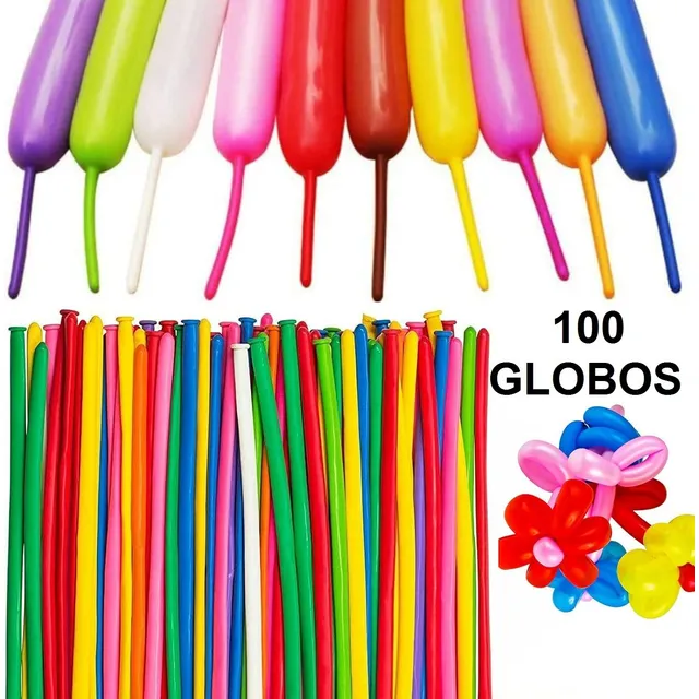 Globos Latex Mil Figuras Formas Twisty Azul Cromado