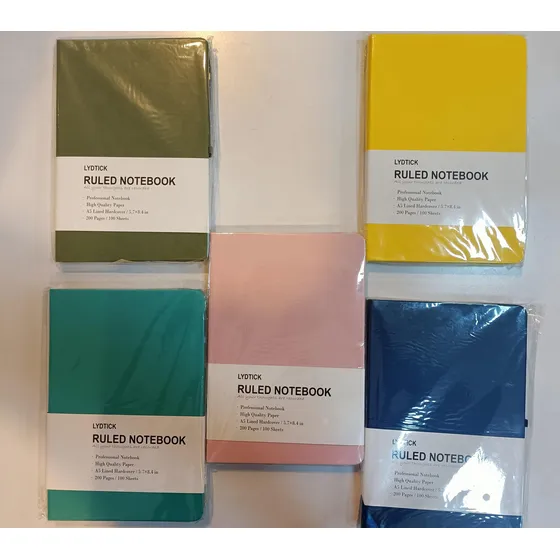 Libreta De Rayas Colores Semi Cuero Con Liga Una Linea A5